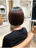 パツっとミニボブ酸性ストレート髪質改善