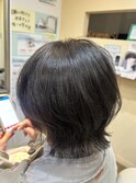 暗髪くびれボブ