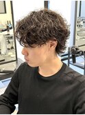 仙台波巻きパーマスパイラルパーマセンターパートウルフ