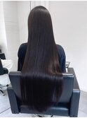 艶髪ストレートロングレイヤーミディアム韓国ヘア心斎橋