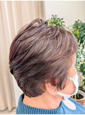 60代50代◎大人ナチュラルレイヤーショートボブ