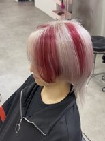 ダズリングディア(Dazzling Deer)&nbsp;ホワイト/レッド/ポイントカラー/MEN'S HAIR/メンズ