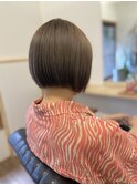 ミニボブ/白髪ぼかしハイライト