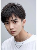 波巻きスパイラルパーママッシュショート無造作パーマ刈り上げ