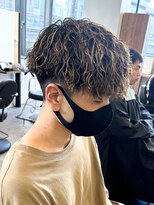 メッシュハイライトスパイラルパーマツイストパーマツーブロック