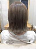 外ハネボブ★ぱっつんボブ★シアーブルーアッシュベージュ★坂田