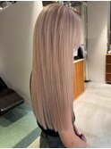 【ミルクティーベージュ×ロング】#ダブルカラー#ケアブリーチ