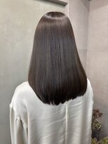 ファビ 渋谷(Fab)&nbsp;くびれヘア/暗めカラー/アプリコットオレンジ/縮毛矯正