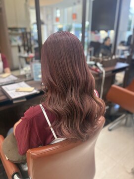 ミディアムヘア/デザインカラー/フェイスフレーミング/成田