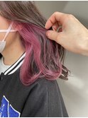 【インナーカラー】ピンク/ハイトーンカラー