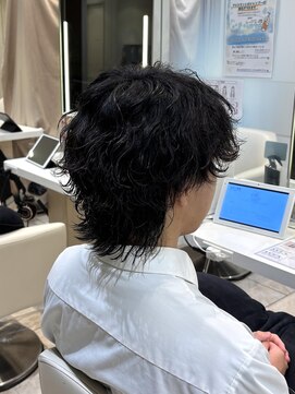 ケンジ 平塚 アネッタ(KENJE annetta) 【メンズパーマ】ウルフカット×波巻きパーマ