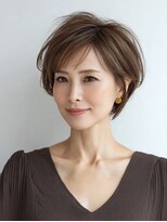 ハーツ 青山表参道店(Heart's) 白髪ぼかし脱白髪染め似合わせショートボブ40代50代60代