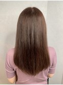 髪質改善ツヤ髪ストレートロング ハイライトブラウン 3