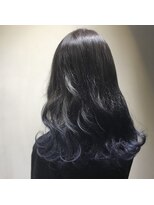 マギーヘア(magiy hair)&nbsp;[meyou]ダークアッシュ×ネイビーブルー グラデ