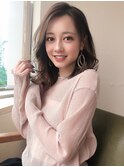 アフロートみきなヨシンモリくびれミディ簡単前髪顔まわり後れ毛