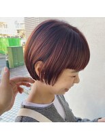 イン(in.)&nbsp;ブリーチなし高発色レッドボブ