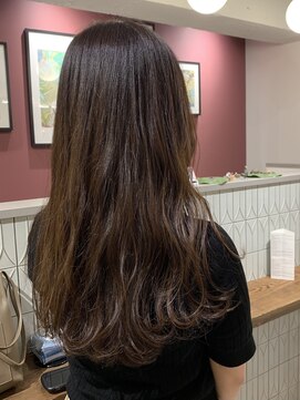 ムーン(moon) ＃艶カラー＃マロンベージュ＃Aラインボブ＃かきあげ