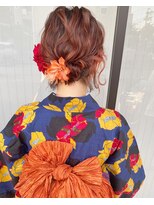 フィオーレ ヘアデザイン(FIORE hair design)&nbsp;浴衣アレンジ　着物　ボブ　シニヨン