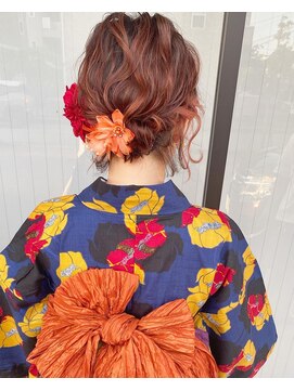 フィオーレ ヘアデザイン(FIORE hair design) 浴衣アレンジ　着物　ボブ　シニヨン