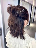 アップスタイル/ショコラブラウン/ヘアセット/髪質改善/原宿