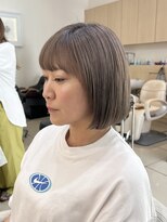 フレア(FLAiR)&nbsp;20代30代ボブにダブルカラーで透明感まろやかグレージュカラー