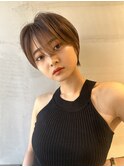 大人可愛いシースルーマッシュショート