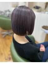 ヘアーガーデン バレッタ(hair garden barretta) パールグレーcolor×ツヤボブ