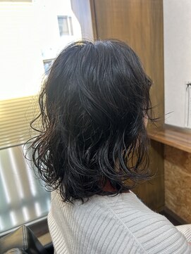 ソレイユ フィス店(Soleil) ミディアムスパイラルパーマ髪質改善白髪染め40代50代東久留米