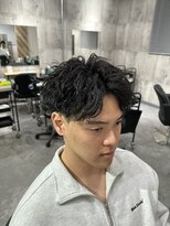 ビカムメンズヘアー 栄店(become men's hair)&nbsp;【波巻きツイスパ×短めセンターパート】名古屋/栄/メンズパーマ