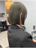 黒髪ボブルフネビージュ小顔ワンレン