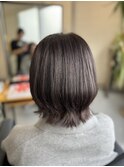 レイヤーカット アッシュラベンダーカラー