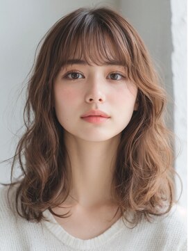 クラン 横浜(Clanc) くびれヘア ハイライトカラー アプリコットオレンジ 夏