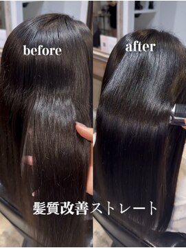ナルヘアー 越谷(Nalu hair) 美髪/髪質改善/酸性ストレート/縮毛矯正/before→after