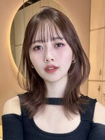 ロンドプロフィール 浦和(Lond profil) レイヤーカット顔まわり前髪矯正オリーブベージュ