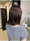 前髪 外ハネボブ くびれヘア ハイライトカラー"