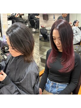 シールエクステ　レッドカラー