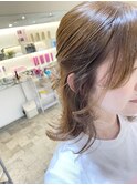 伸ばしかけヘア×前髪からおくれ毛