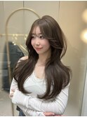 色気のある上品さと可愛さをmixした韓国ヘア