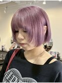 ピンクラベンダー/ケアブリーチダブルカラーインナーカラー
