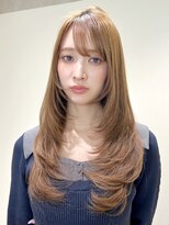 メゾンドイギー(MAISON de IGGY)&nbsp;イメチェン前髪ありハッシュカットレイヤー艶感ブラウン