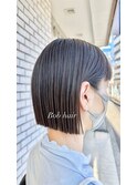 ブリーチなしカラー◆切りっぱなしボブ/ミニボブ/小顔カット