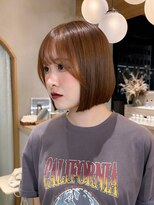 ロンドアジュール 横浜(Lond azur)&nbsp;ミルクティーベージュ/レイヤーボブ/韓国巻き/顔周りカット/横浜