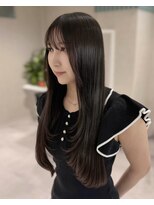 ミーク(meak)&nbsp;顔まわりレイヤー／縮毛矯正/透明感力ラー／堀江/レイヤーカット