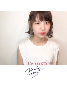 パドトロワ(Pas de trois) 新潟×イヤリングカラー×ホワイトベージュ×外ハネインナー