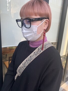ヘアー アイス ルーチェ(HAIR ICI LUCE) 担当西田　ワイドバング　刈り上げ　ペールトーン　ピンク