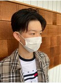 センター分けスタイル