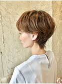 大人ショート/ハイライト/ハイトーン/ベージュ系　担当　夕島