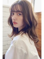 チョビー(Chobii)&nbsp;デジタルパーマコテ巻き風韓国風ロングヘアグレージュ/栗原1