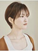 大人可愛い20代30代40代小顔耳かけショートボブ