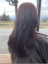 美容室 メザミー MESAMIES ナチュラル黒髪暗髪 ゆるふわウェーブロング 髪質改善